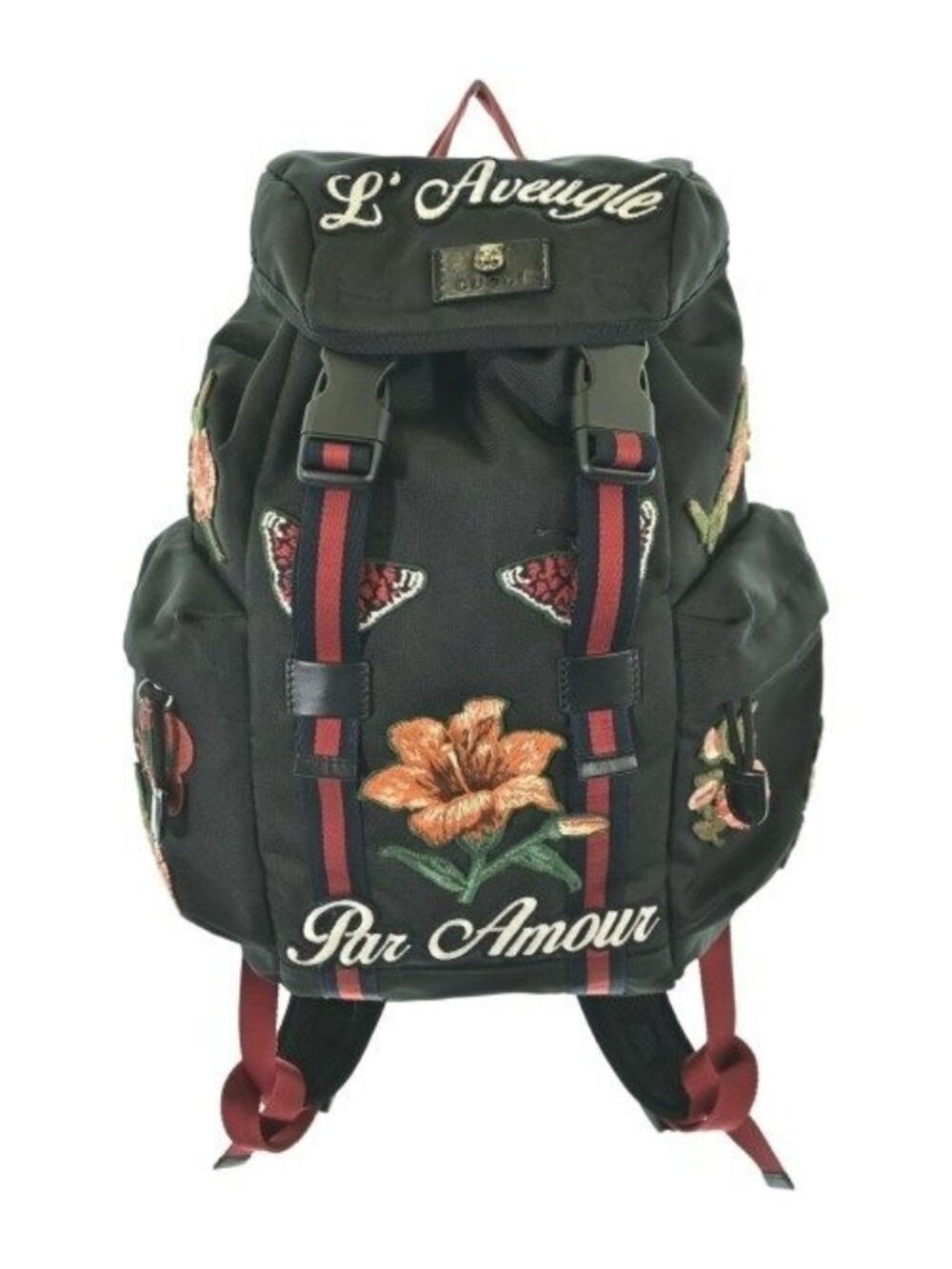 Gucci Techno Canvas Embroidery Backpack